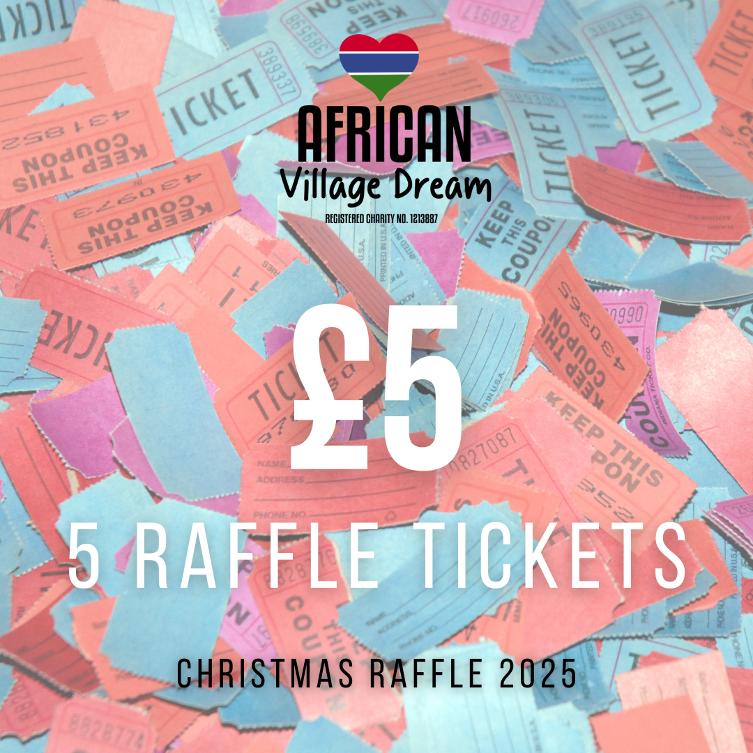 5 Christmas Raffle Tickets - 1 Strip