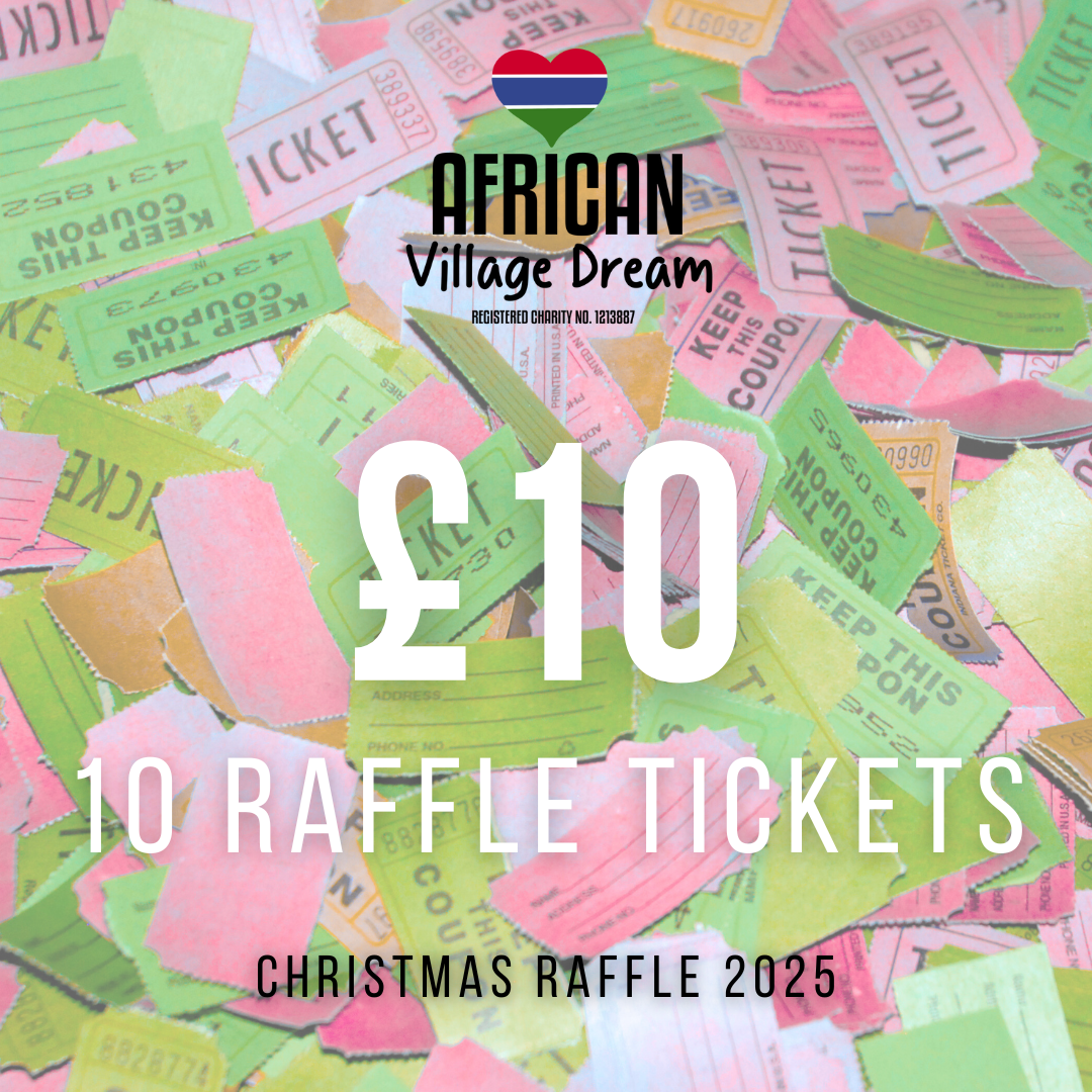 10 Christmas Raffle Tickets - 2 Strips