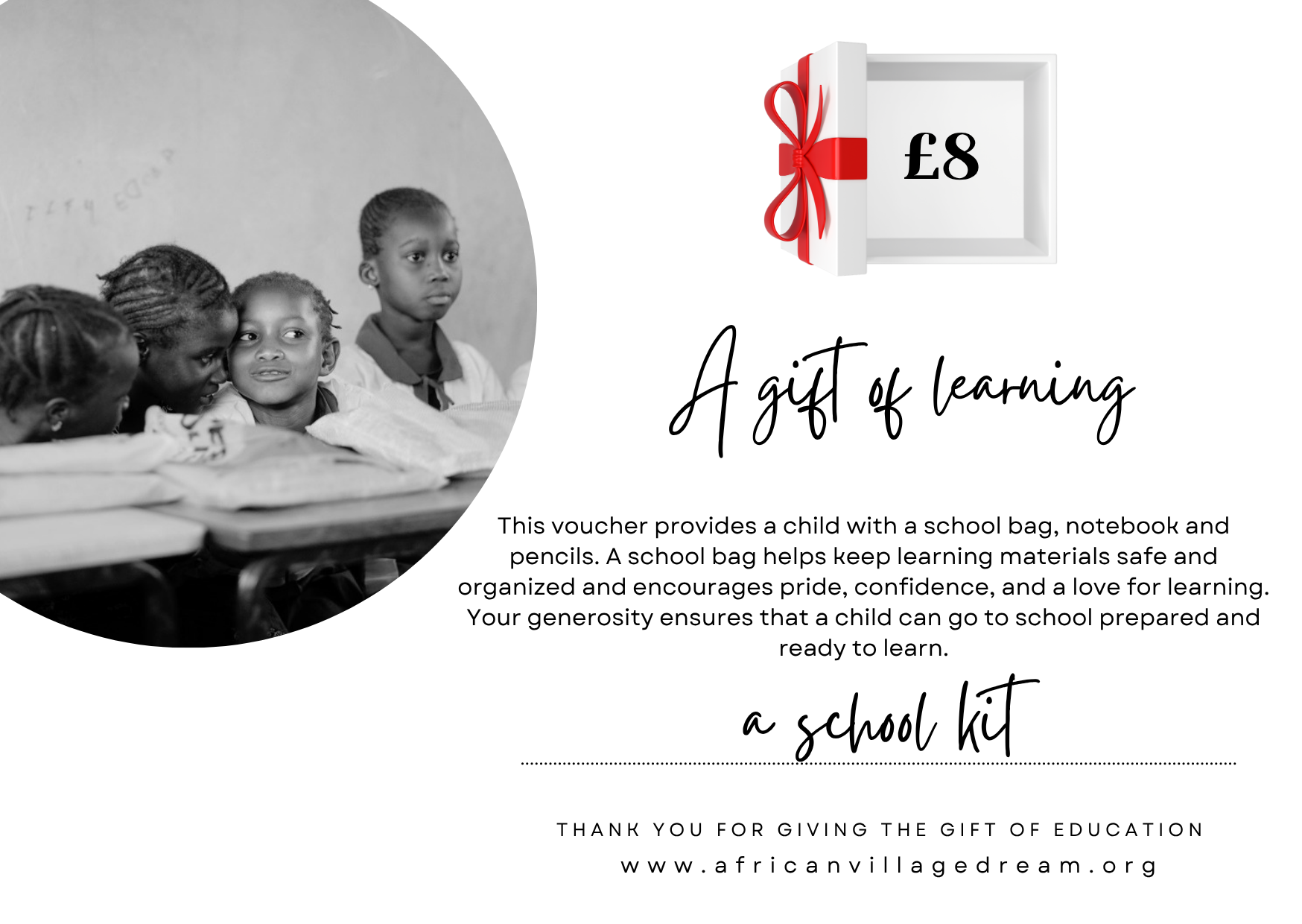 A School Kit Gift Voucher