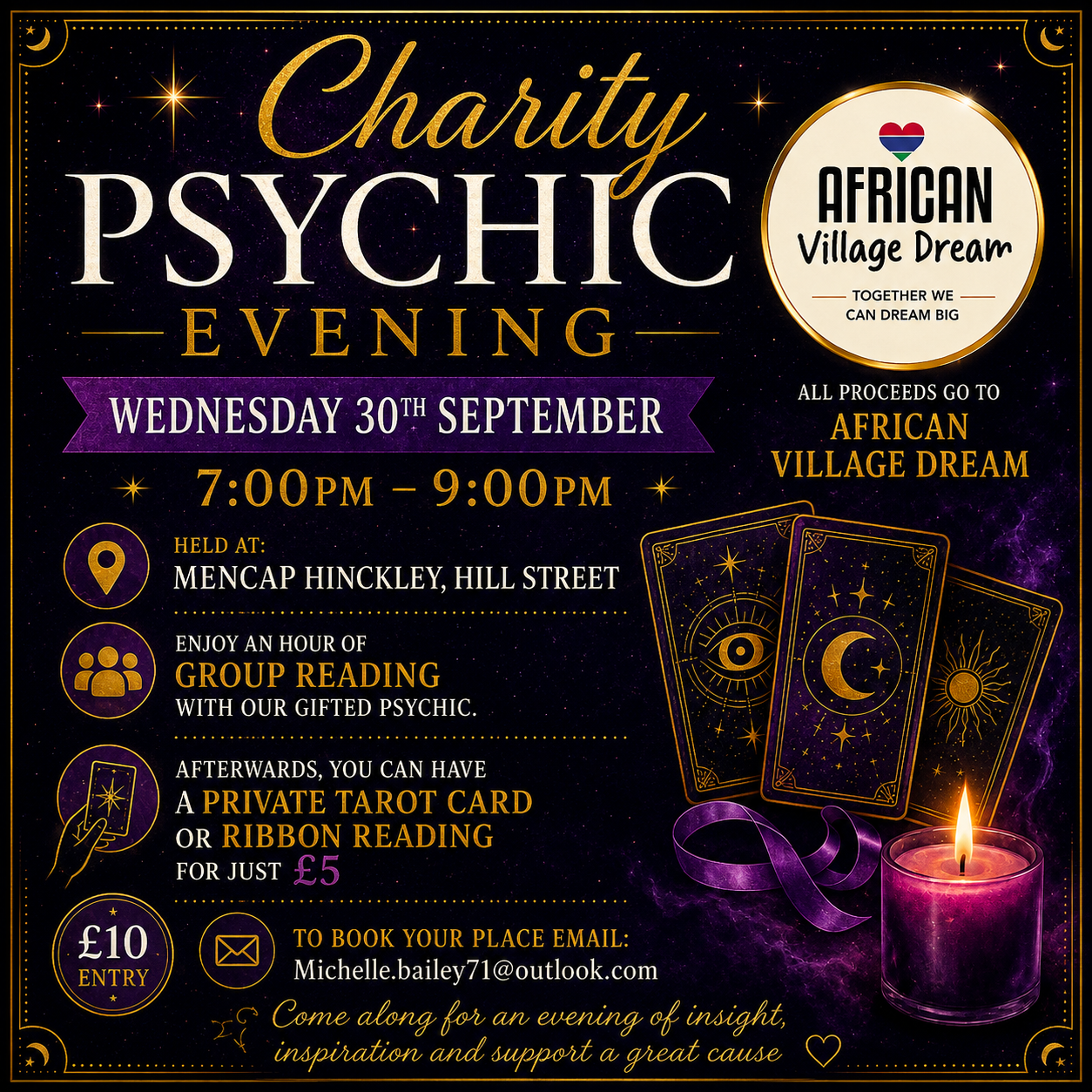 Charity Psychic Evening - Wednesday 30th September